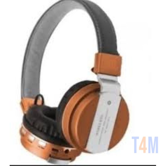 HEADPHONES WIRELESS STEREO SUPER BASS HEADSETS JB55 COLOUR BROWN